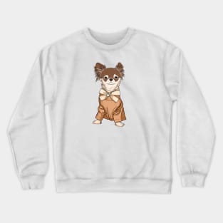 long haired chihuahua Crewneck Sweatshirt